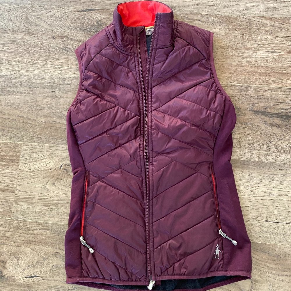 Purple SmartWool Quilted Vest Zip - Small